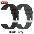 Bracelet montre silicone 20 et 22 mm universel – Couleur du bracelet Black - Grey