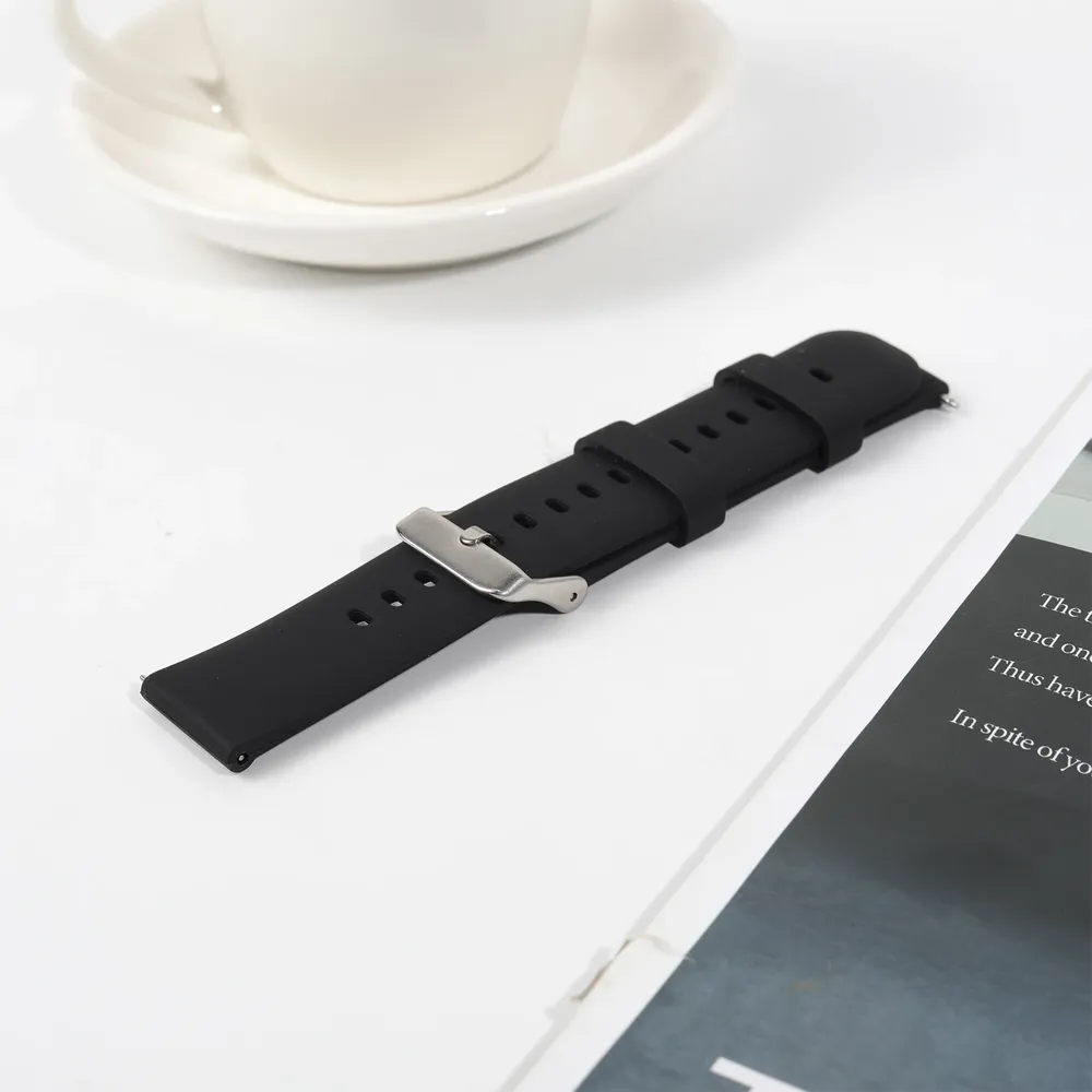 Bracelet montre silicone 20 et 22 mm universel