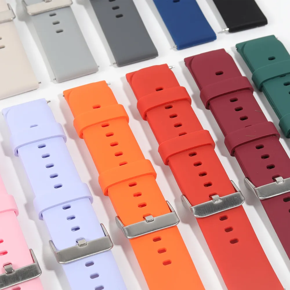 Bracelet montre silicone 20 et 22 mm universel