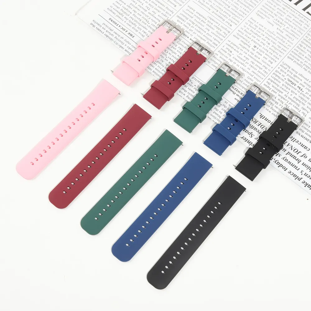 Bracelet montre silicone 20 et 22 mm universel