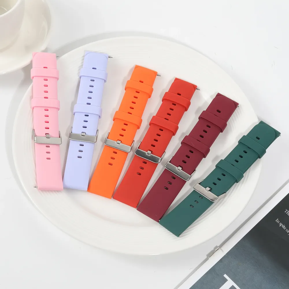 Bracelet montre silicone 20 et 22 mm universel