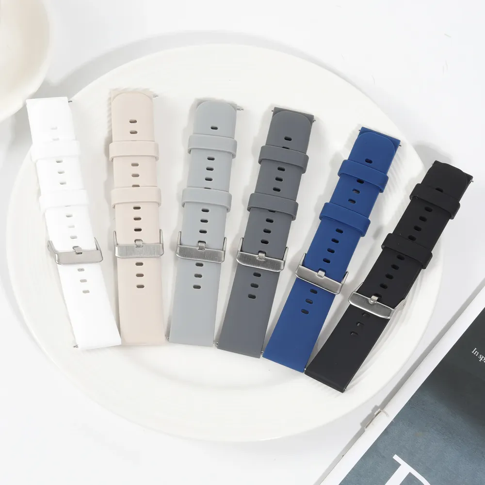 Bracelet montre silicone 20 et 22 mm universel