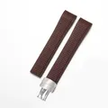Bracelet montre silicone 21 mm pour Patek Philippe Aquanaut – Couleur du bracelet Coffee Steel Clasp