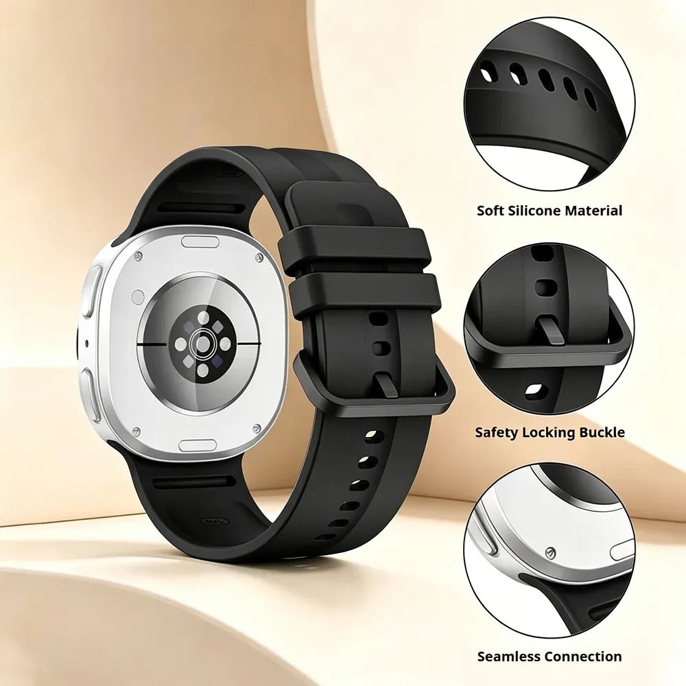 Bracelet montre silicone 40 à 46 mm pour Samsung Galaxy Watch
