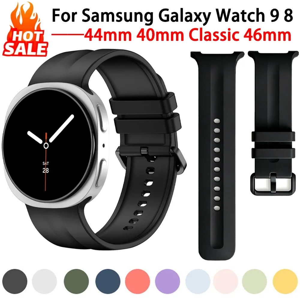 Bracelet montre silicone 40 à 46 mm pour Samsung Galaxy Watch