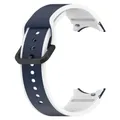 Bracelet montre silicone 40 à 47 mm pour Samsung Galaxy Watch – Couleur du bracelet Midnight blue white