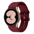 Bracelet montre silicone 40 à 47 mm pour Samsung Galaxy Watch – Couleur du bracelet Official wine red