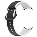 Bracelet montre silicone 40 à 47 mm pour Samsung Galaxy Watch – Couleur du bracelet Black white