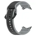 Bracelet montre silicone 40 à 47 mm pour Samsung Galaxy Watch – Couleur du bracelet Black grey