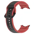 Bracelet montre silicone 40 à 47 mm pour Samsung Galaxy Watch – Couleur du bracelet Black red
