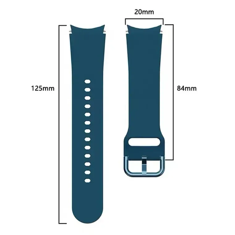 Bracelet montre silicone 40 à 47 mm pour Samsung Galaxy Watch