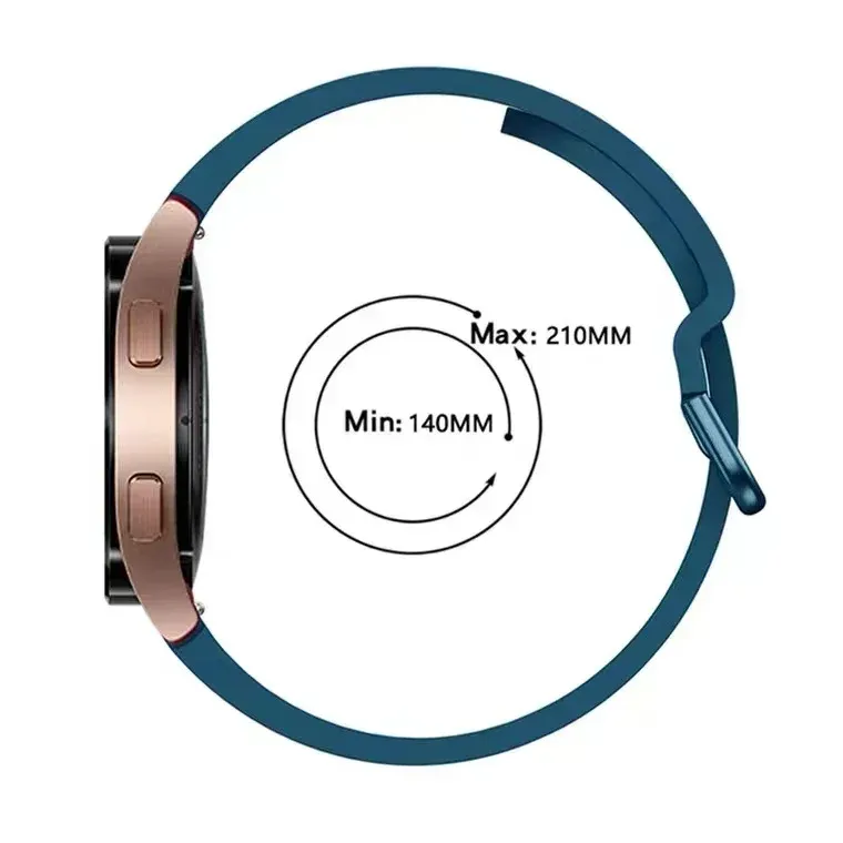 Bracelet montre silicone 40 à 47 mm pour Samsung Galaxy Watch