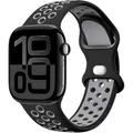 Bracelet montre silicone 40 à 49 mm – Couleur du bracelet Black gray