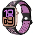Bracelet montre silicone 40 à 49 mm – Couleur du bracelet Black purple
