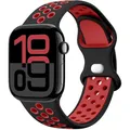 Bracelet montre silicone 40 à 49 mm – Couleur du bracelet Black red