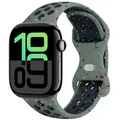 Bracelet montre silicone 40 à 49 mm – Couleur du bracelet Flash Army green
