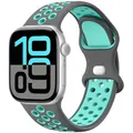 Bracelet montre silicone 40 à 49 mm – Couleur du bracelet Grey teal
