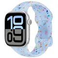 Bracelet montre silicone 40 à 49 mm – Couleur du bracelet Transparent Blue