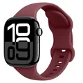 Bracelet montre silicone 40 à 49 mm – Couleur du bracelet Wine red