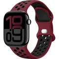 Bracelet montre silicone 40 à 49 mm – Couleur du bracelet Wine red black