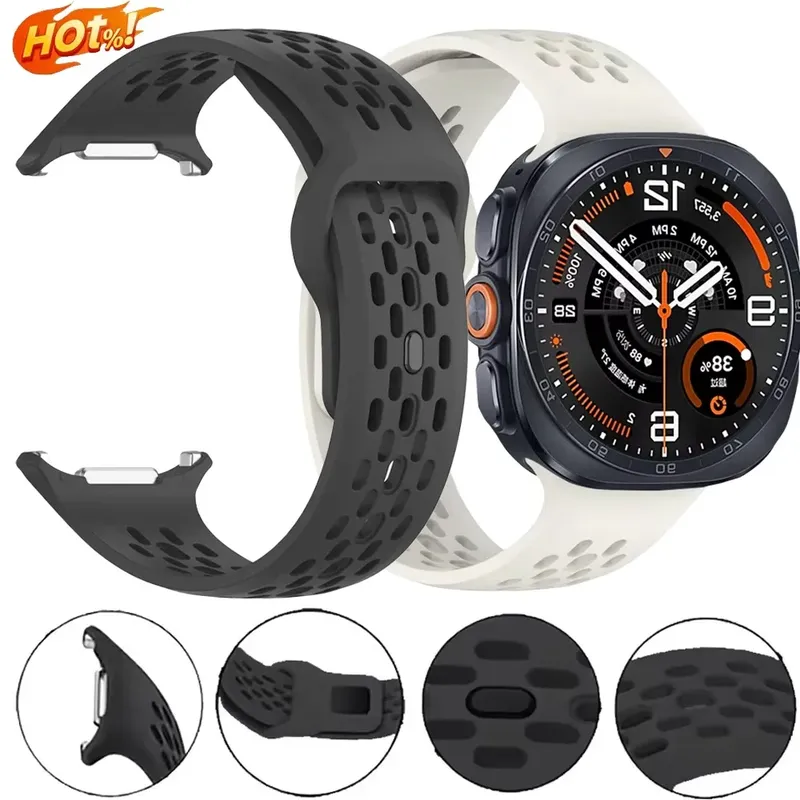 Bracelet montre silicone 47 mm pour Samsung Galaxy Watch Ultra