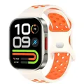 Bracelet montre silicone bicolore – Couleur du bracelet 10 White Orange