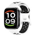 Bracelet montre silicone bicolore – Couleur du bracelet 2 White Black
