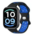 Bracelet montre silicone bicolore – Couleur du bracelet 6 Black Blue