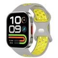 Bracelet montre silicone bicolore – Couleur du bracelet 9 Grey Yellow