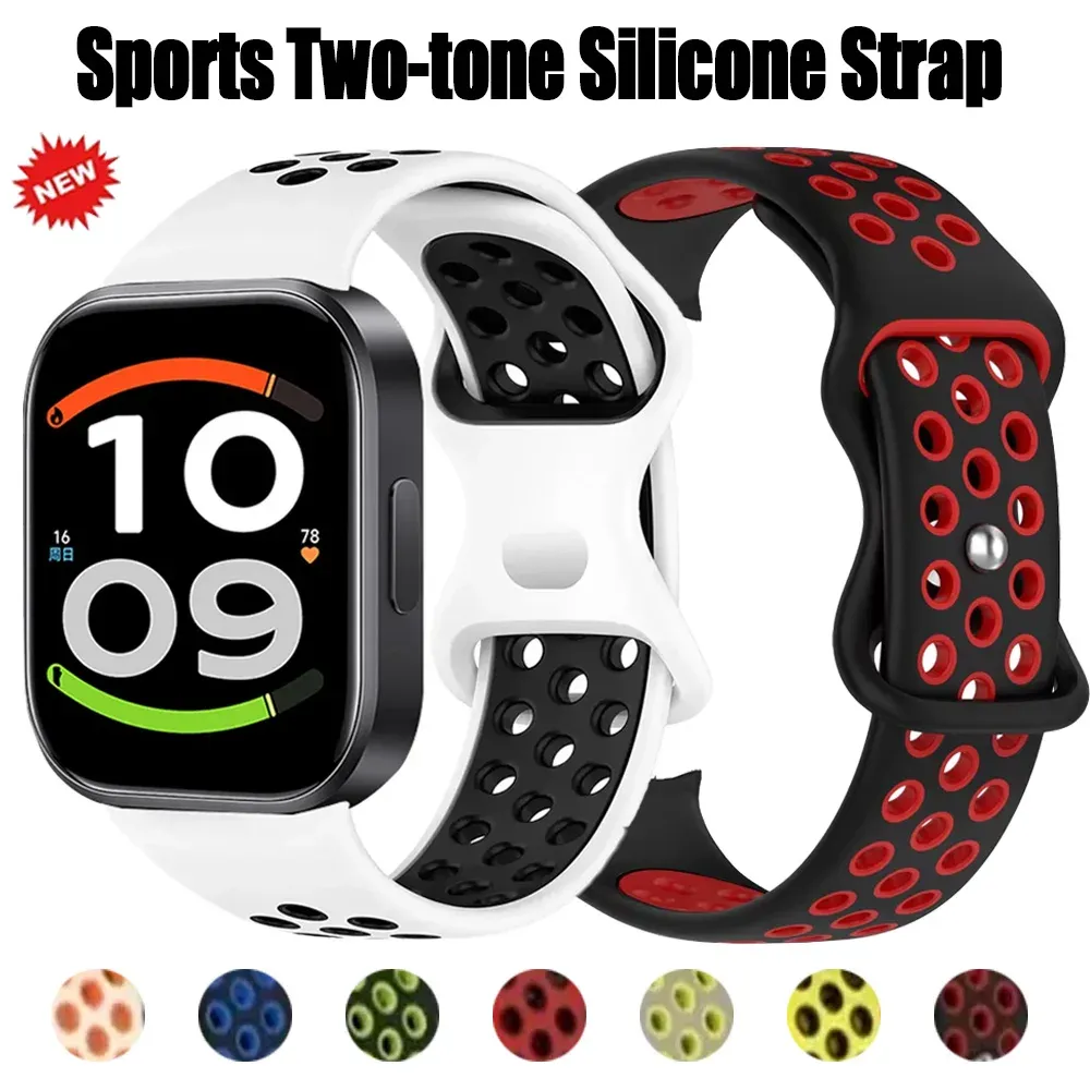 Bracelet montre silicone bicolore