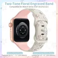 Bracelet montre silicone gravé 38 à 49 mm pour Apple Watch – 2