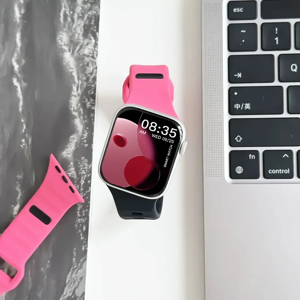 Bracelet montre silicone incliné 40 à 49 mm