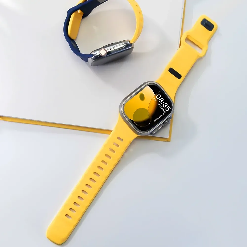 Bracelet montre silicone incliné 40 à 49 mm