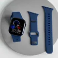 Bracelet montre silicone incliné 40 à 49 mm – Couleur du bracelet Noir Blanc (Mu)