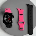 Bracelet montre silicone incliné 40 à 49 mm – Couleur du bracelet Vert bleu (BP)