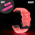 Bracelet montre silicone lumineux 22 à 26 mm Garmin – Couleur Barbie Pink
