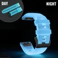 Bracelet montre silicone lumineux 22 à 26 mm Garmin – Couleur blue