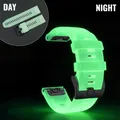 Bracelet montre silicone lumineux 22 à 26 mm Garmin – Couleur green