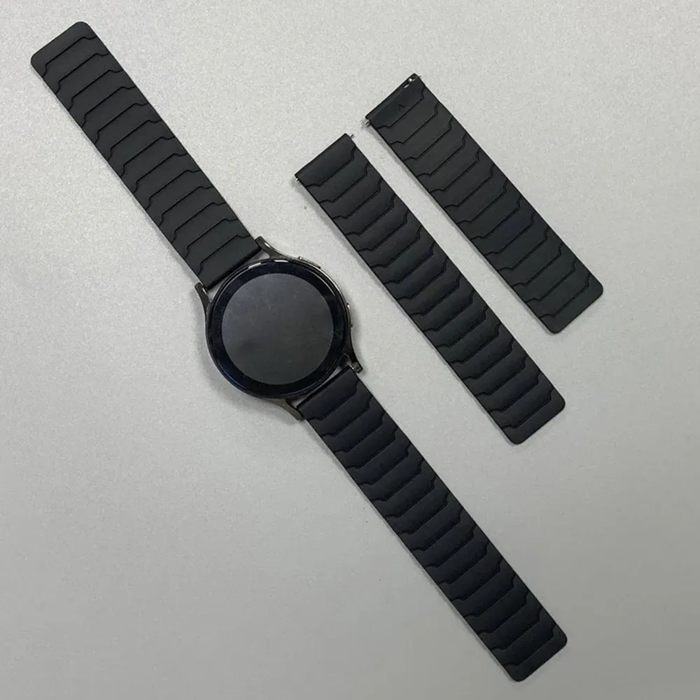 Bracelet montre silicone magnétique 20 à 22 mm