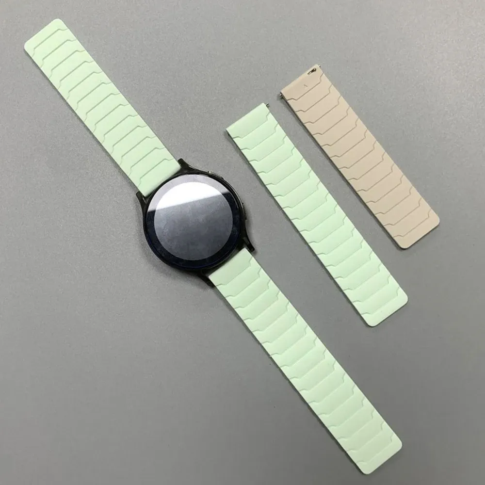Bracelet montre silicone magnétique 20 à 22 mm