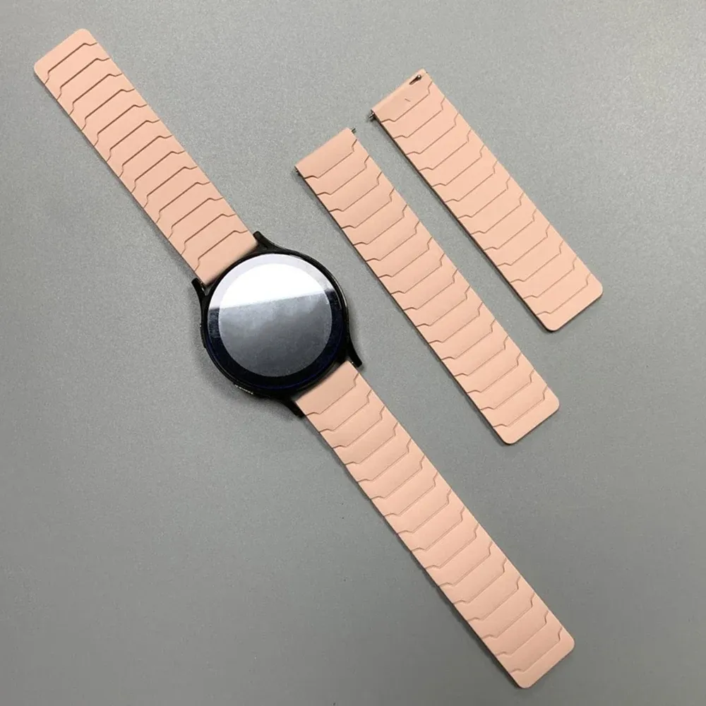 Bracelet montre silicone magnétique 20 à 22 mm