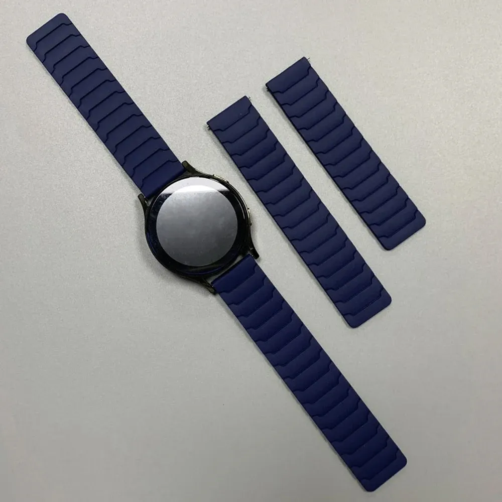 Bracelet montre silicone magnétique 20 à 22 mm