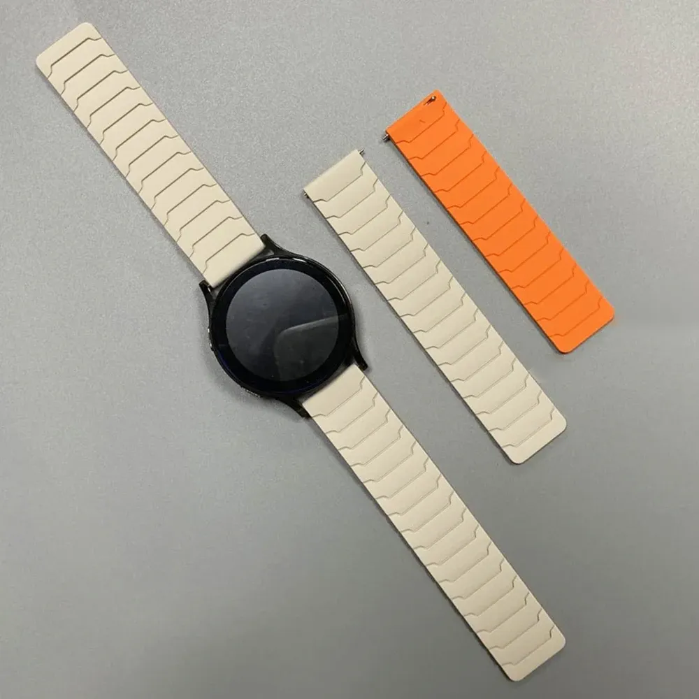 Bracelet montre silicone magnétique 20 à 22 mm