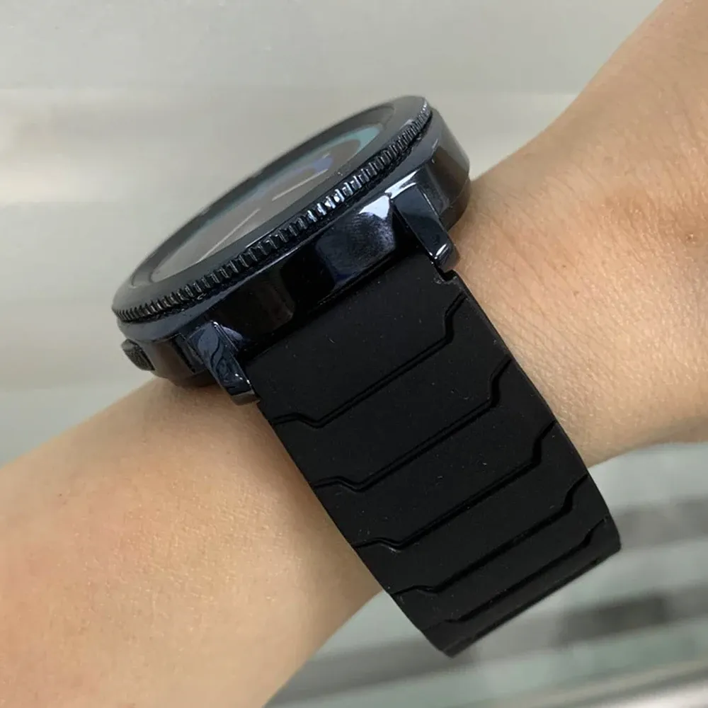 Bracelet montre silicone magnétique 20 à 22 mm