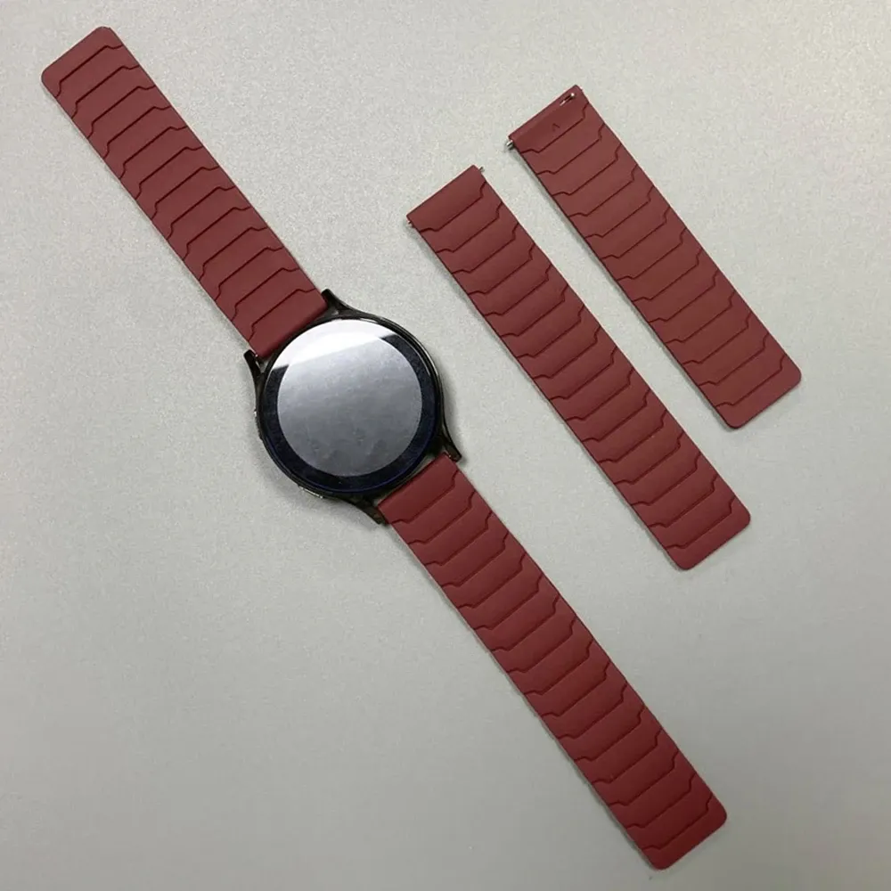 Bracelet montre silicone magnétique 20 à 22 mm