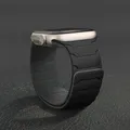 Bracelet montre silicone magnétique 38 à 49 mm pour Apple Watch – Couleur du bracelet 10 black grey