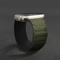 Bracelet montre silicone magnétique 38 à 49 mm pour Apple Watch – Couleur du bracelet 13 green black