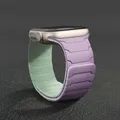 Bracelet montre silicone magnétique 38 à 49 mm pour Apple Watch – Couleur du bracelet 15 purple mint