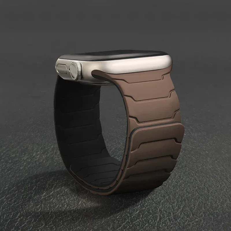 Bracelet montre silicone magnétique 38 à 49 mm pour Apple Watch