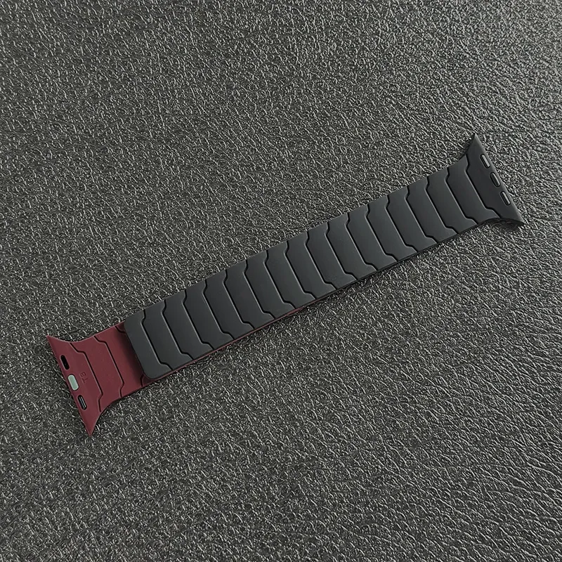 Bracelet montre silicone magnétique 38 à 49 mm pour Apple Watch